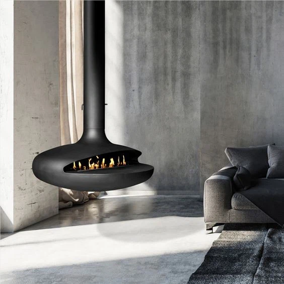 European Suspended Modern Fireplace