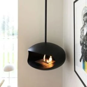 Indoor Steel Made Bio Ethanol Hanging Fireplace