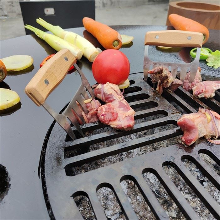 Outdoor Charcoal Corten Steel Metal Bbq Grill