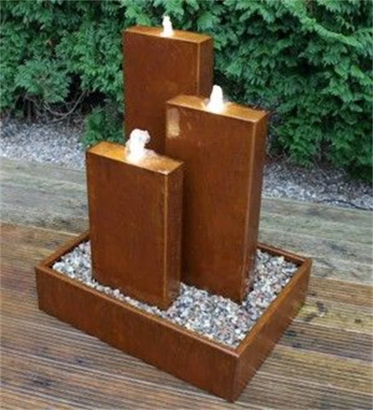 Rustic Waterscape Corten Steel Curtain Water Ferature
