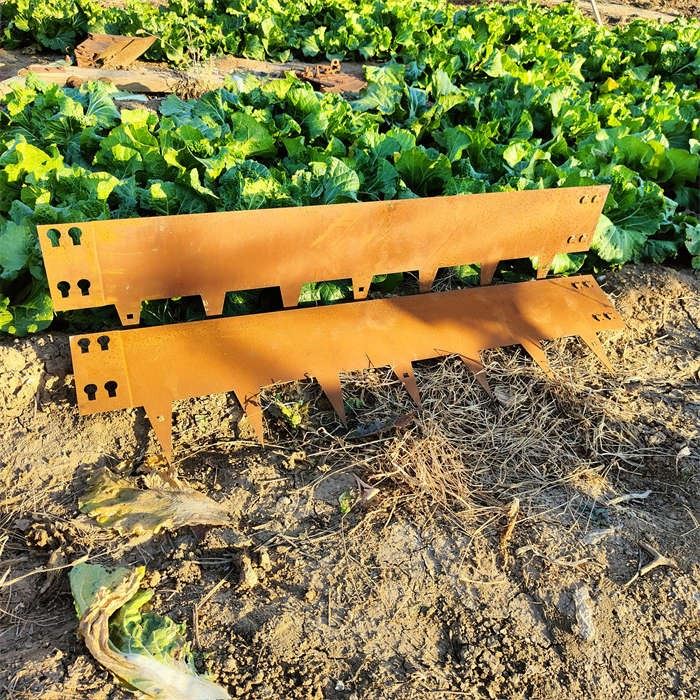 Border Edge Garden Corten Steel Fence